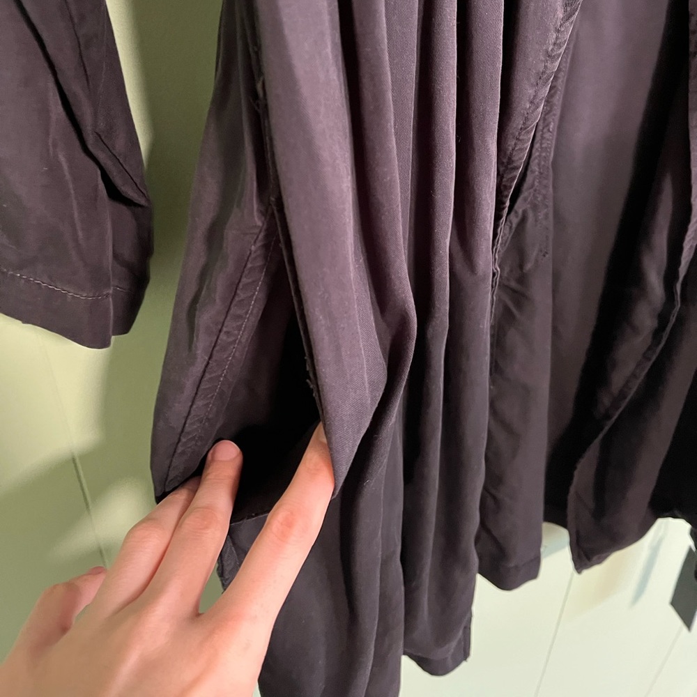 NWT BLANK NYC Dip Dye Dual Tone Gray Black Trench Coat Open Tunic Women'… - Picture 8 of 16